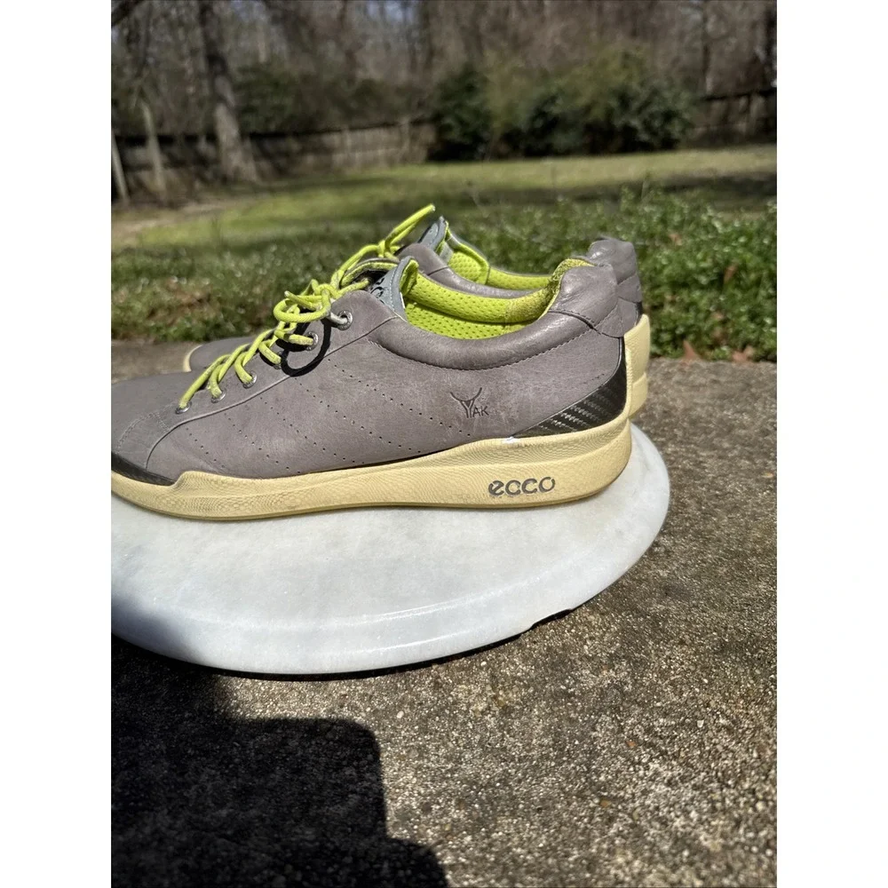 ECCO Biom Hydromax Golf Shoes Yak Leather Mens Size 12-12.5 (EU 46) WORN IN Gray